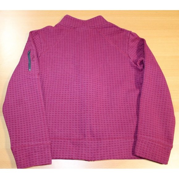 Womens Vintage 80s 90s FILA F-Box Full Zip Jacket Small Burgundy Cotton Blend - Picture 7 of 7